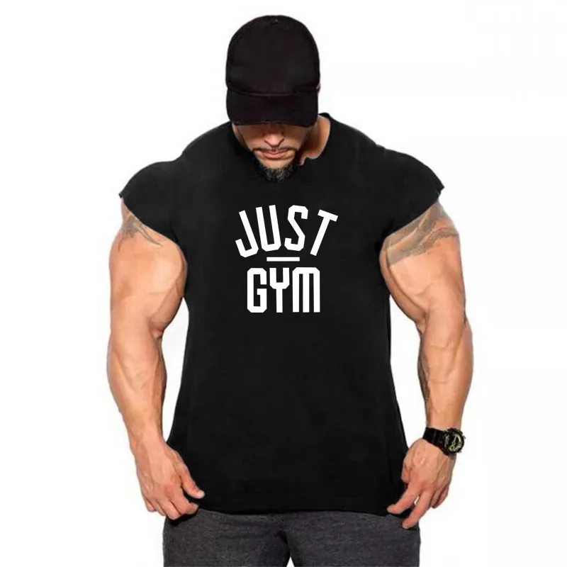 Muscleguys одежда для фитнеса для мужчин s бодибилдинг одежда летние мужские спортивные майки уличная тренировка без рукавов Футболка homme - Цвет: black156