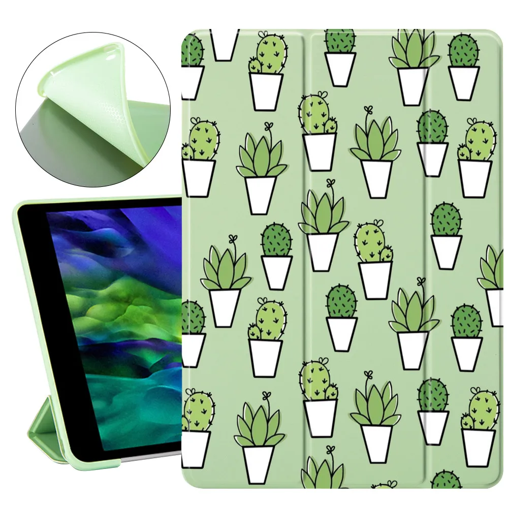 

Cactus Cute for 10.2 ipad 8th 2020 7th Generation Case Pro 12.9 Case 2020 Mini 5 Cover Soft Silicone For ipad Air 4 Mini