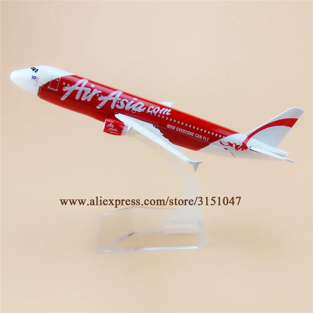 

16cm Air Asia Now Everyone Can Fly Airbus 320 A320 Airlines Plane Model Metal Diecast Model Airplane Aircraft Airways Kids Gift