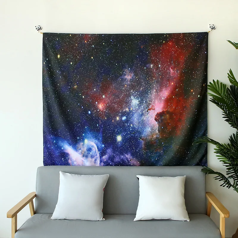 3D Печатный гобелен звездное небо тропические растения настенный дом домашний