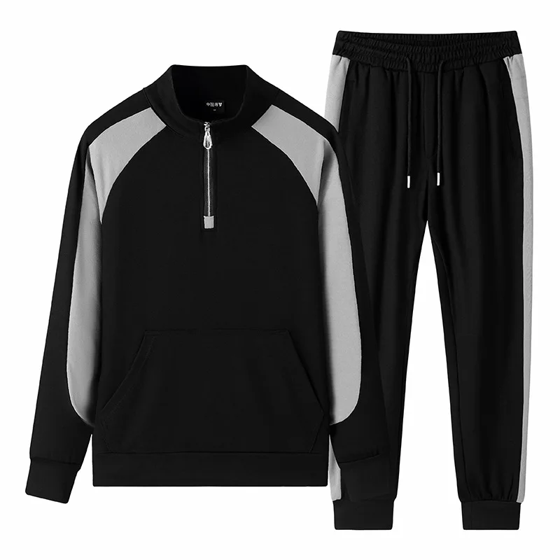

Men Outfit Set 2021 Half Zipper Sweatshirt Suit Autumn New Casual Sportswear Trend Tide Brand Fashion Men's Two-piece Suit