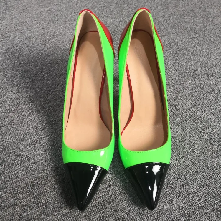 2019 модные женские туфли на высоком тонком каблуке из искусственной кожи размера