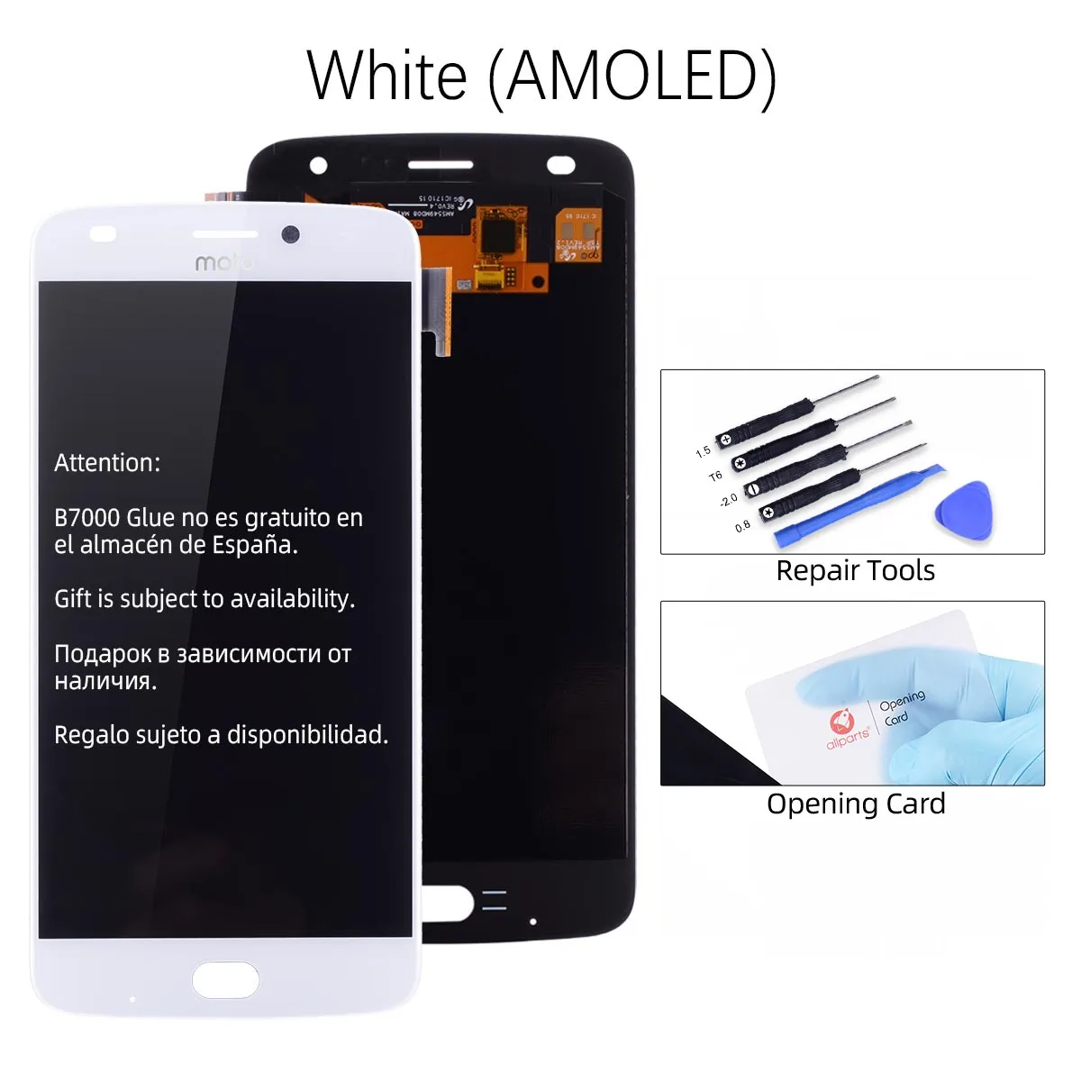 AMOLED White OLED AMOLED Дисплей для Motorola Moto Z2 Play LCD в сборе с тачскрином 5.5'' черный белый - Цвет: AMOLED White