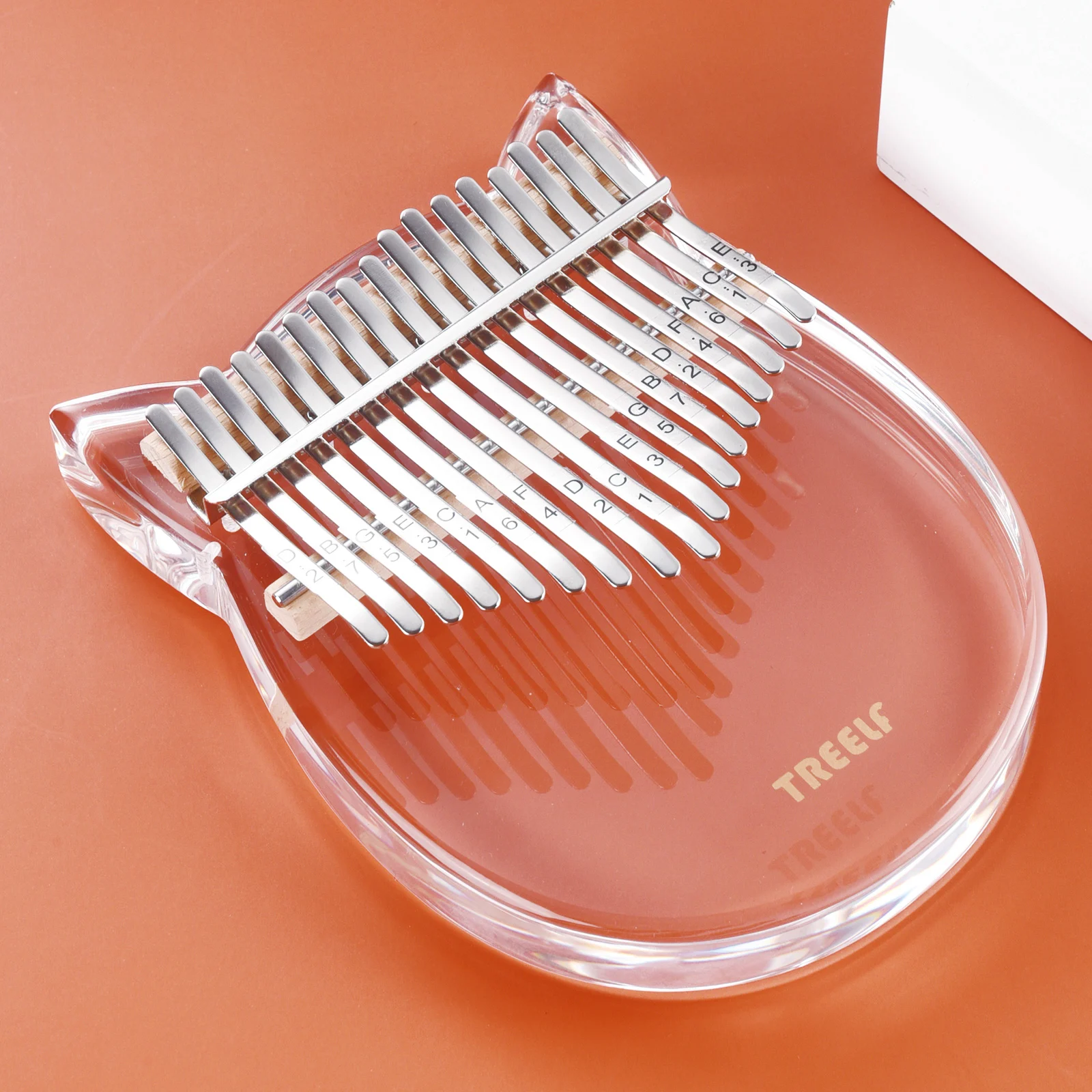 

Treelf TF-17C 17 key Kalimba Acrylic Thumb Piano 17 Keys Mbira Transparent Keyboard Instrument
