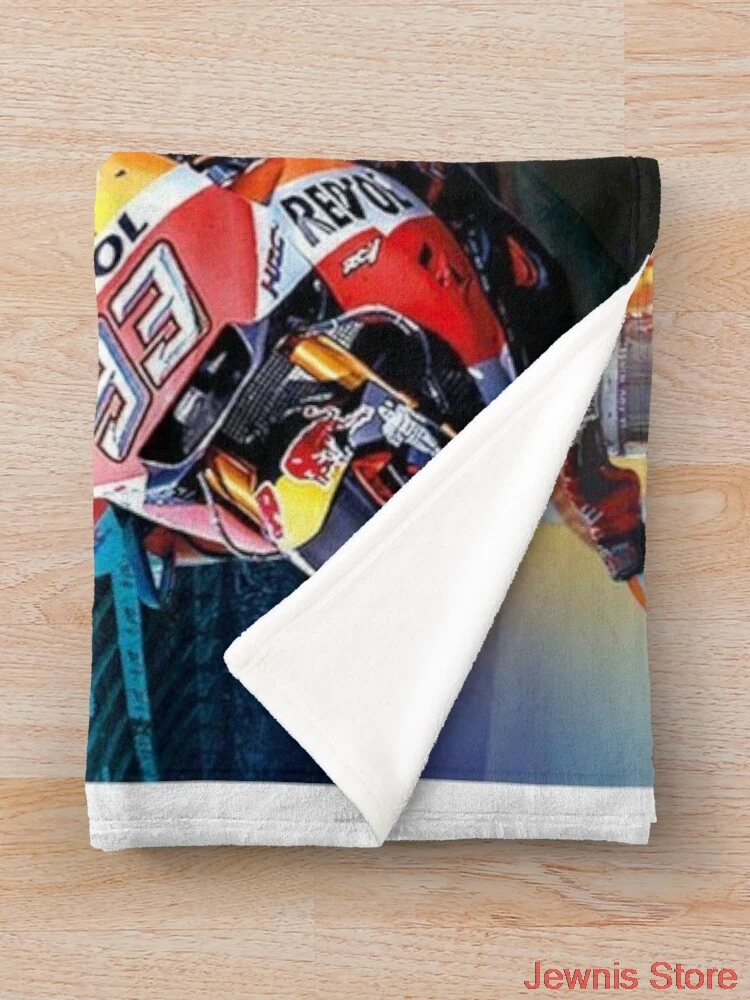 

Marc Marquez Alenta Design Throw Blanket Throws for Girls Boys Children's Kids Adult Gift Home Bedroom Decoration Flannel