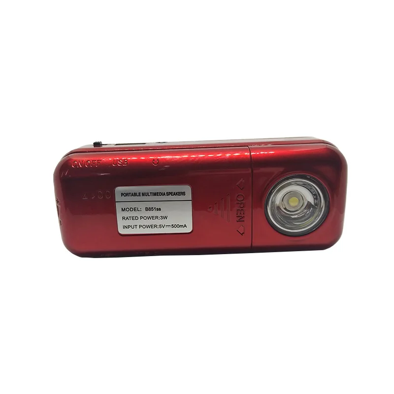 Мощный светодиодный фонарик Портативный fm-радио динамик USB tf-плеер два