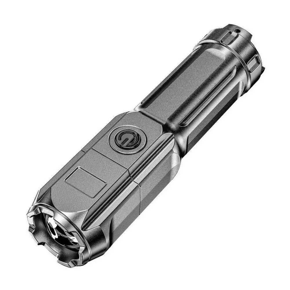 

Портативный фонарик с зарядкой от Usb, Тактический фонарик с фокусировкой, светодиодный фонарик для наружного освещения, уличные инструмент...