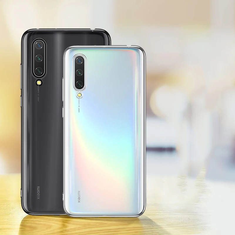 Прозрачный силиконовый чехол с покрытием для Xiaomi Mi 9 9T SE CC9 CC9e A3 RedMi Note 7 Pro 7A K20 Pro TPU Мягкий тонкий Чехол