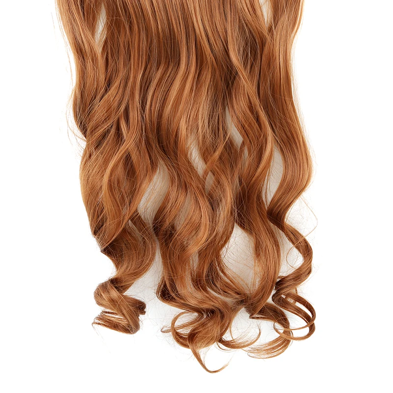 55 см длина головы волнистые клипсы синтетические волосы для наращивания 5