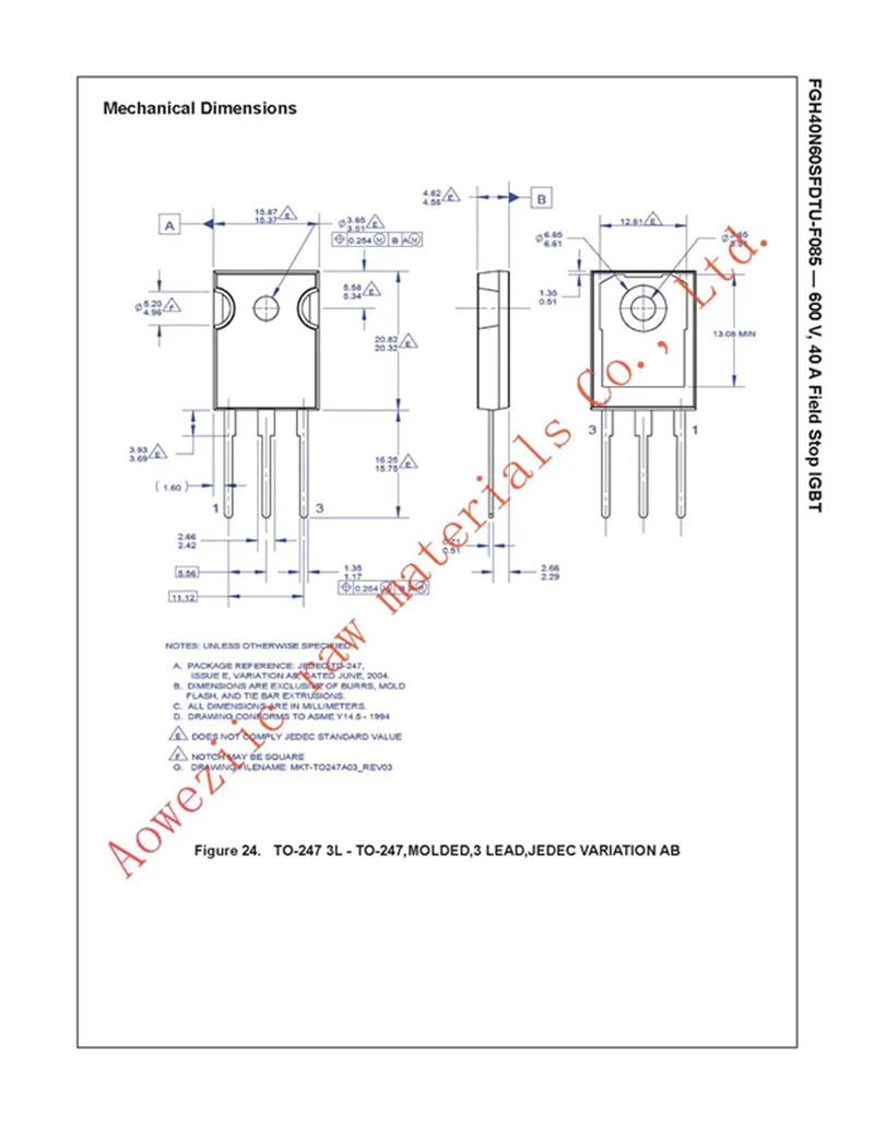 Aoweziic+ импортный FGH40N60SFD FGH40N60 TO-247 Триод Электрический сварочный аппарат IGBT трубка 40A600V