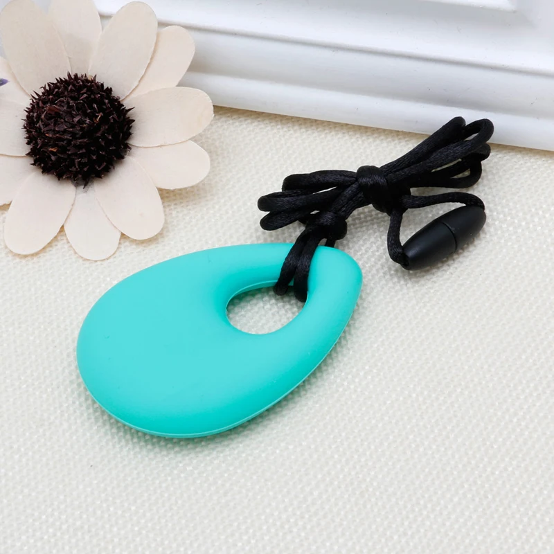 Silicone Teardrop Pendant Baby Teething Necklace Teether Autism Sensory Chewing 6 Colors | Мать и ребенок