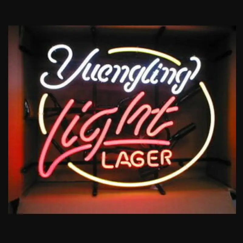 

Custom Yuengling Light Lager Glass Neon Light Sign Beer Bar