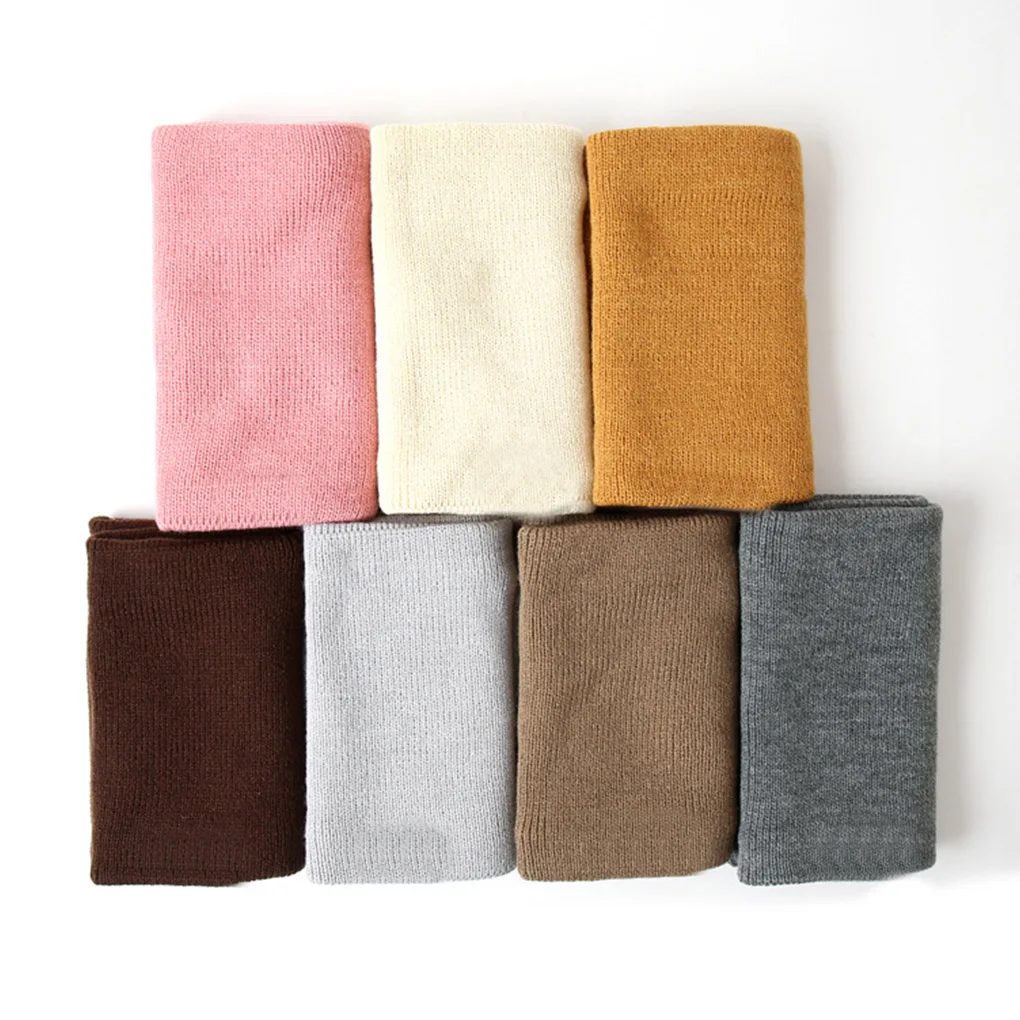 

Теплый шарф на шею, зимний однотонный вязаный воротник для женщин и мужчин, толстые теплые бархатные кольца, шарфы высокого качества, универ...