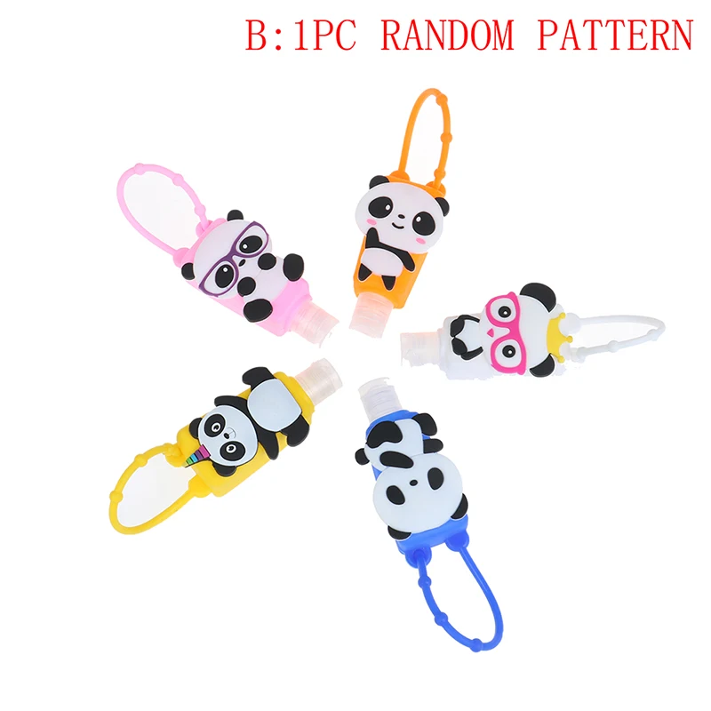 Panda Силиконовый миниатюрный антисептик для рук одноразовый не чистый съемный чехол портативный безопасный гель для путешествий - Цвет: Panda