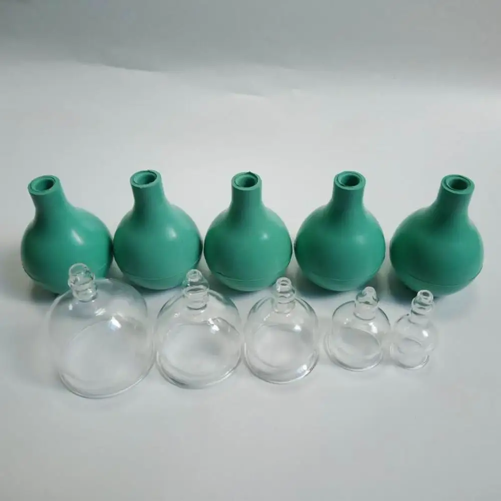 

Chinese Treatment Therapy Tool Rubber Massage Body Cups Vacuum Cupping Glasses Face Skin Lifting Body Facial Cups Anti Cellulite