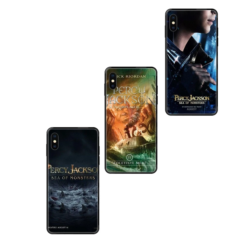 Черный мягкий ТПУ чехол для сотового телефона Перси Джексон морской монстров