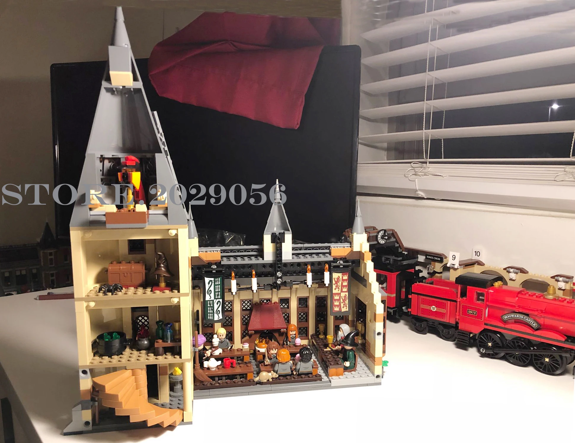 11007 Поттер Волшебный мир фильмы серии H gwarts большой зал 878 шт. Модели Строительные блоки 75954 39144 16052 игрушки