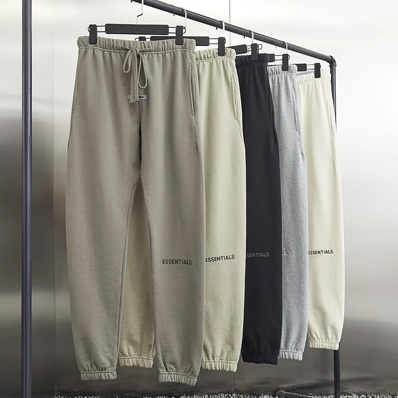 

men's sweatpants 1:1 Jerry Lorenzo high street brand Reflective Letter Print Casual Fashion trousers Autumn Hip Hop joggers