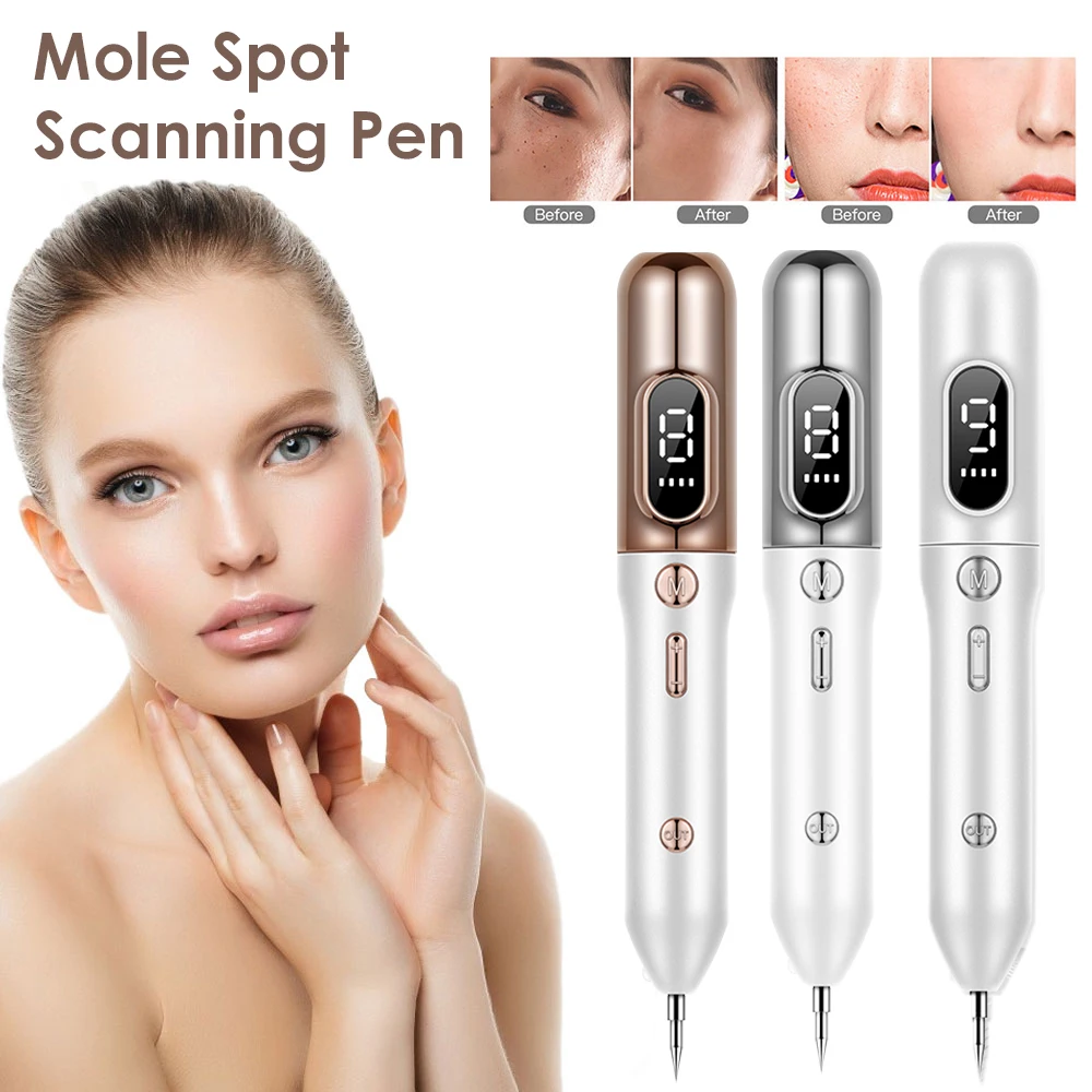 

Plasma Pen LCD 9 Levels Tattoo Laser Remover Skin Care Beauty Device Tag Black Dot Wart Spot Dark Mole Removal Pen Dropshipping