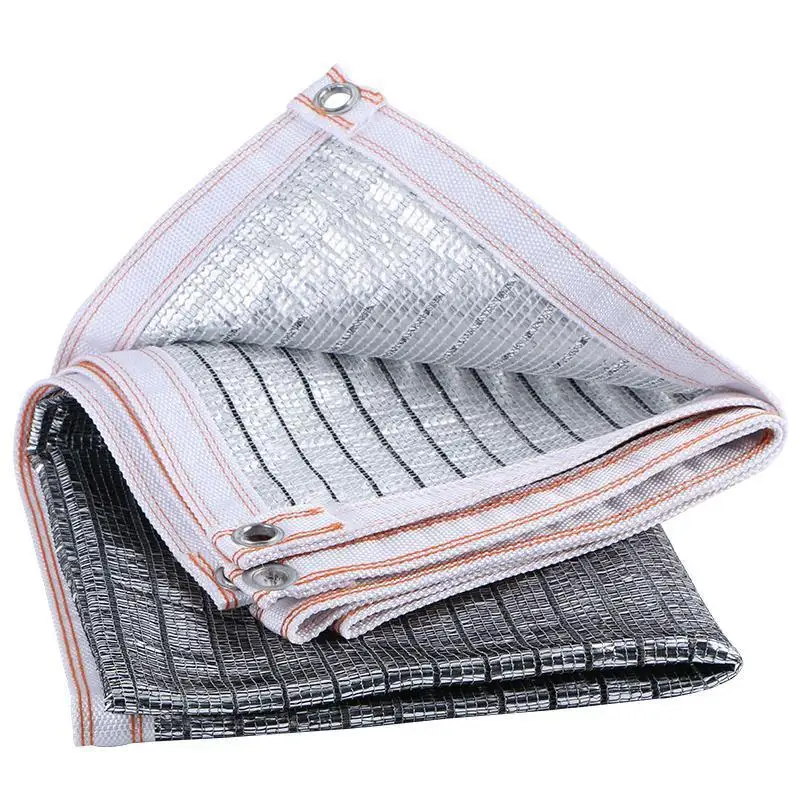 75% Sunblock ombra panno anti-invecchiamento maglia solare rete resistente ai raggi UV foglio di alluminio tenda parasole rete serra isolamento termico rete