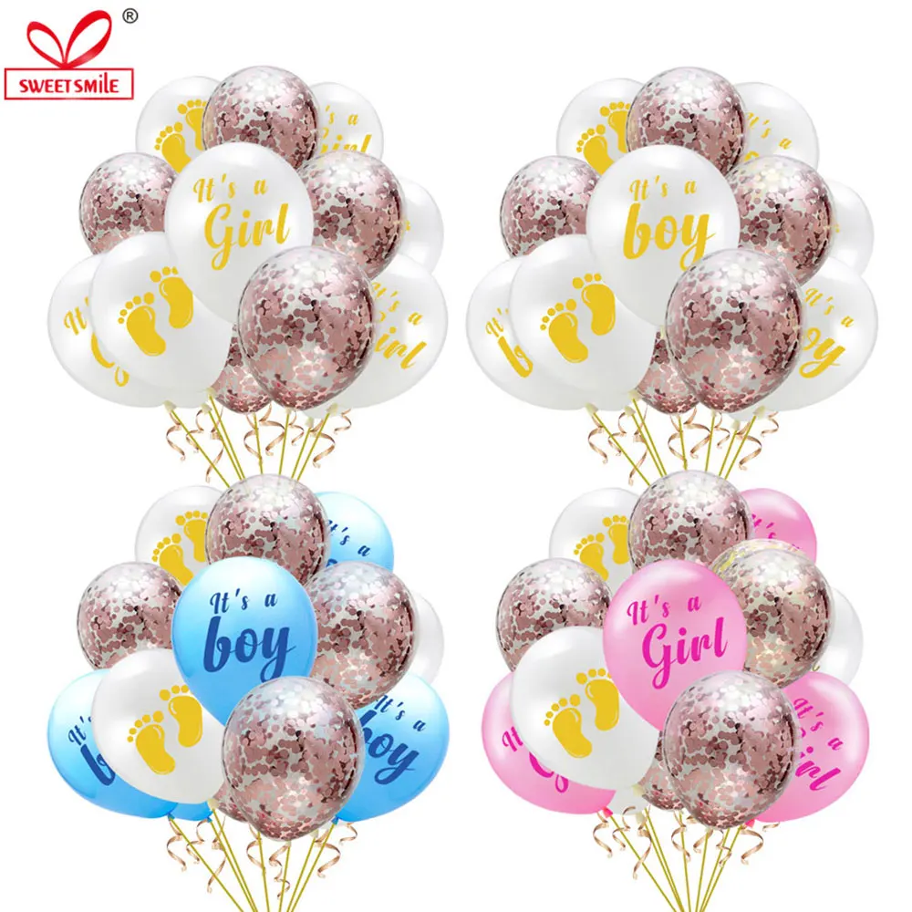 12 дюймовые латексные шары для мальчиков и девочек прозрачные с конфетти днем