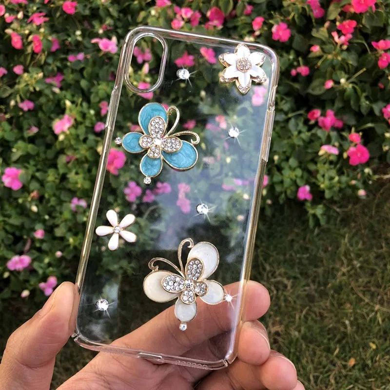 

Case For Samsung Galaxy A6S Luxury Diamond Transparent PC Protection Shockproof Back Cover For Samsung A6S Phone Case 6.0 inch