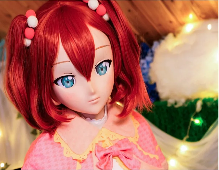 

(LiLi Mask-43) Sweet Girl Resin Head Mask Kigurumi Cosplay Japanese Role Play Anime Silicone Kigurumi Mask Crossdresser Doll