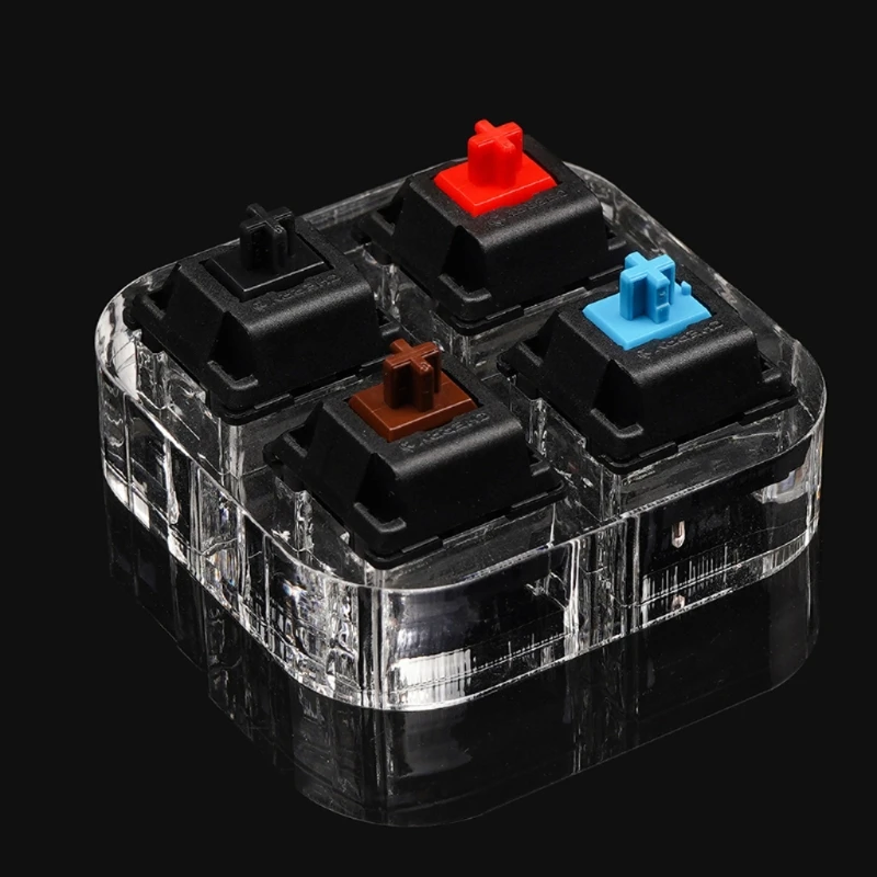 

2021 New Switch Tester Base Transparent Acrylic Plate for cherry MX Switch Storage Base