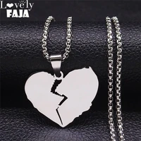 2022 punk revenge stainless steel chain necklace for womenmen silver color pendant necklaces jewelry collier n4508s03