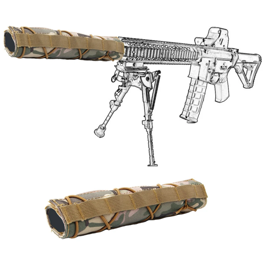 22 см страйкбол Suppressor крышка съемка глушитель Baffler камуфляж тепловой щит Снайпер