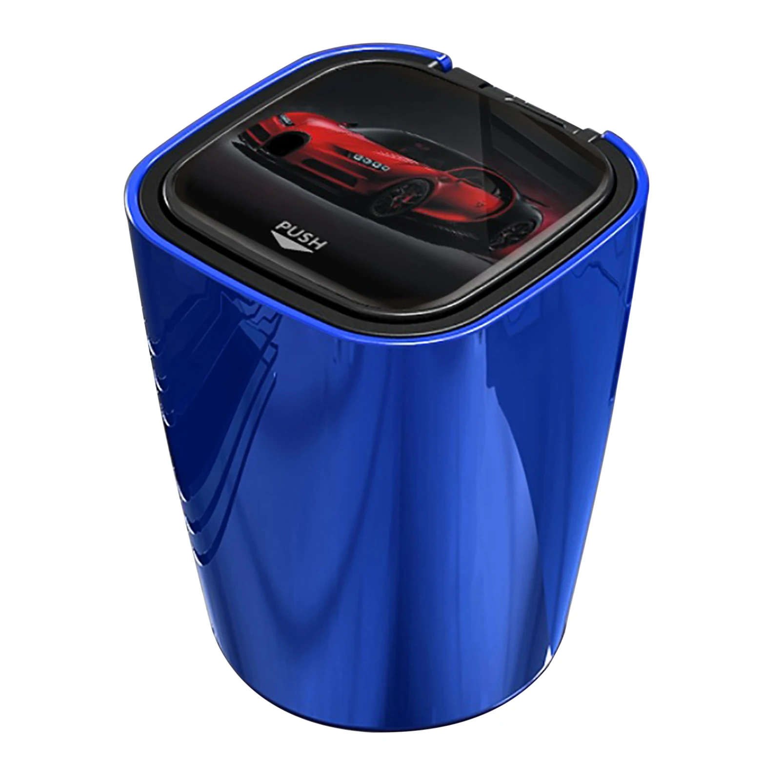 

Car Ashtray Portable Mini Trash Can With Lid For Home Travel Home Use Portable Mini LED Light Removable Aluminum Alloy 3 Colors