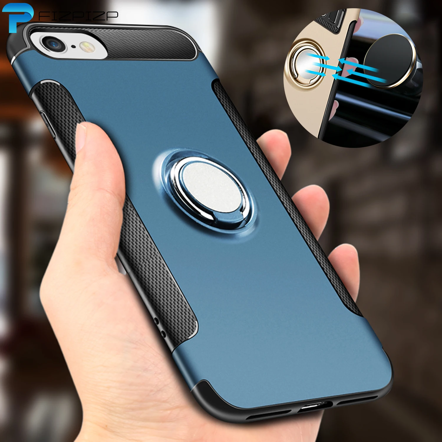 360 кольцевой держатель чехол для iPhone 7 8 Plus X XS Max XR чехлы на 6 6s 5 5s SE силиконовый