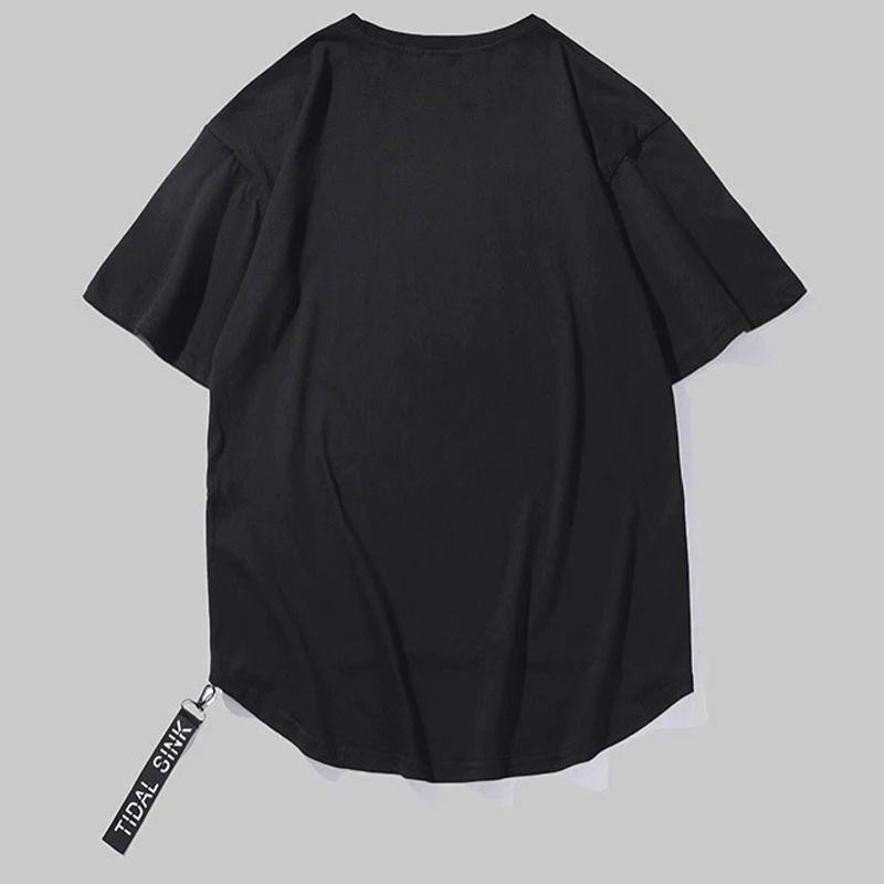 

Summer Zipper Harajuku Punk Tops Men Women Loose Cartoon Female Couple Fun Oversized T Shirt Korean Clothing Streetwear Tees