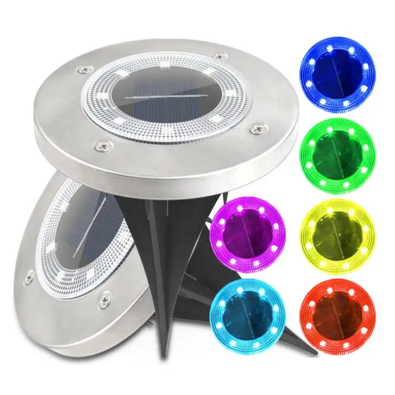 

Solar Powered Ground Light Waterproof Garden Pathway Deck Lights With 8/16/20 LEDs Solar Lamp For Home Yard Driveway Lawn
