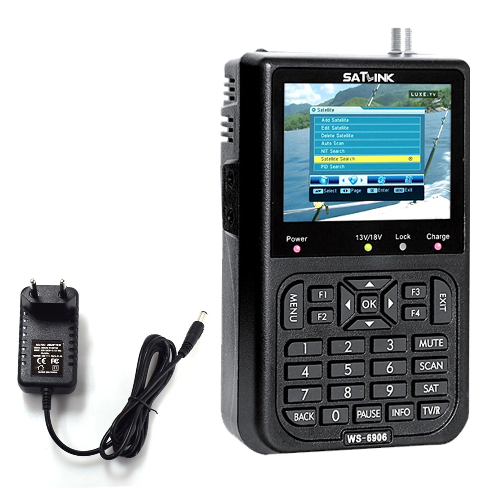 

Портативный ЖК-дисплей SATLINK WS6906 3,5 дюйма, высокочеткий спутниковый искатель данных, цифровой спутник, измеритель сигнала