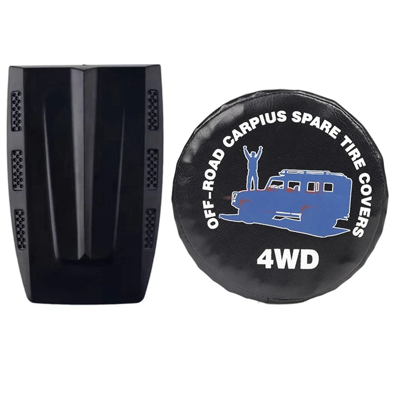 

Украшение автомобиля на радиоуправлении, запасная крышка шины с капотом двигателя на радиоуправлении для 1/10 TRX4 AXIAL SCX10, кожаная запасная кры...