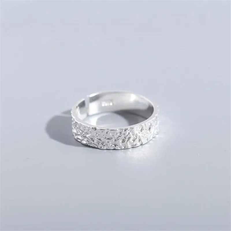 

Korean Fashion Minimalist Tree Pattern Geometric Opening Rings Silver Color Jewelry INS Hotsale Trendy Accessories SR439