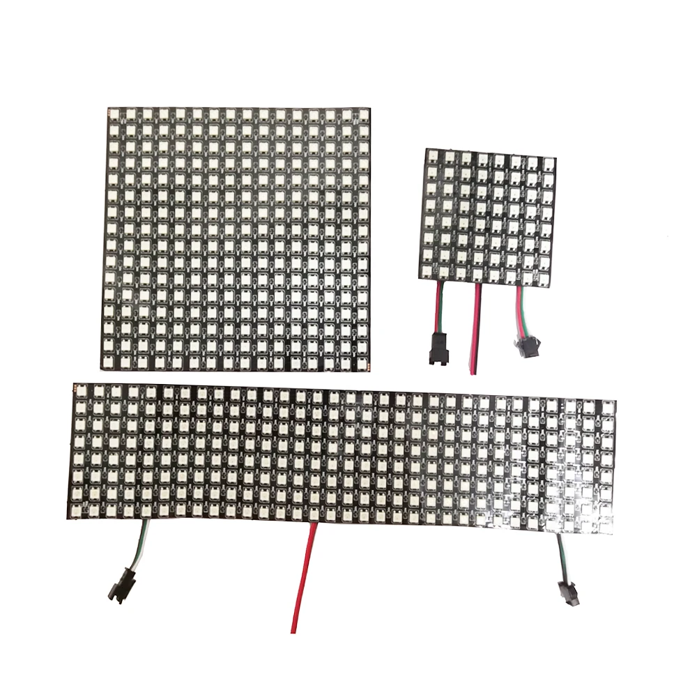 WS2812B LED Digital Flexible Individually Addressable Panel Light WS2812 8x8 16x16 8x32 Module Matrix Screen DC5V | Лампы и освещение
