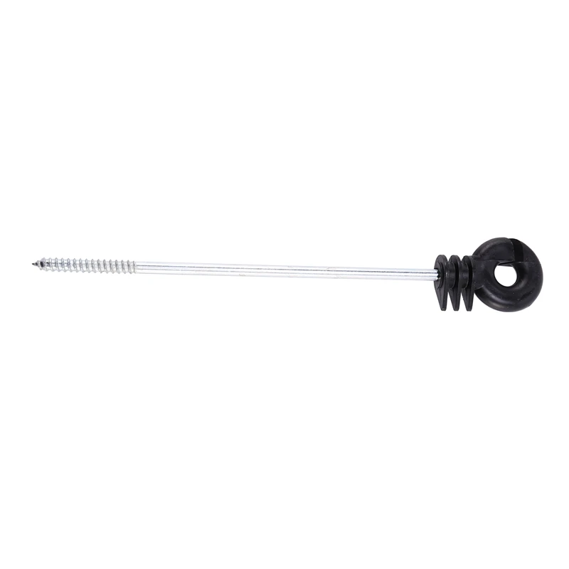 25 PCS Electric Fence Distance Insulators Plastic Ring Long Screw For Wooden Post | Дом и сад