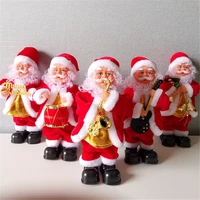 electric christmas gifts dancing and singing childrens toy blowing saxophone playing guitar music santa claus decoration