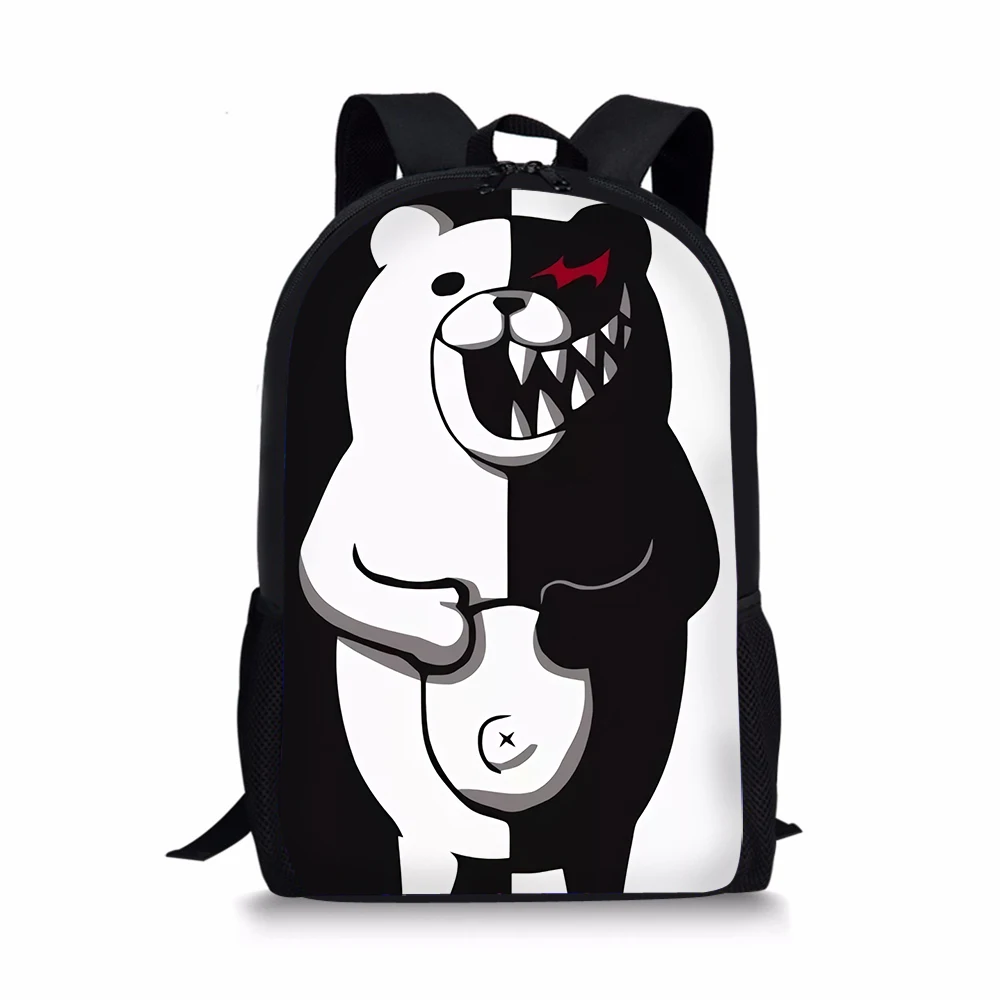 Danganronpa 3D печать школьная Детская сумка-рюкзак детский Monokuma Bookbag Mochila Подростковая