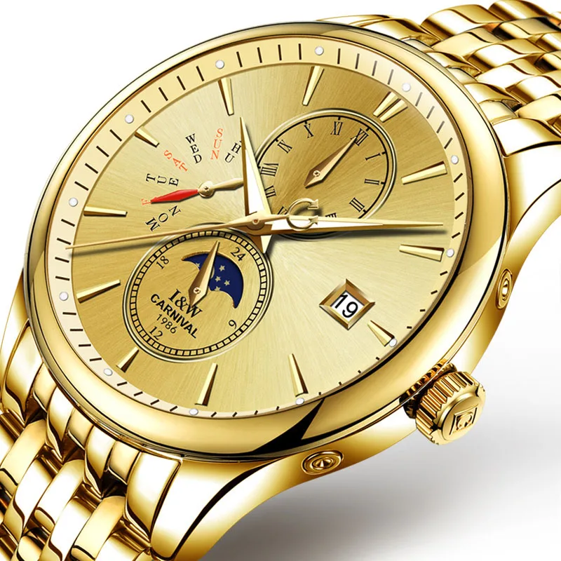 

Switzerland Carnival Brand Luxury Men Watche Auto Mechanical Watch Men Sapphire reloj hombre Luminous relogio clock C8732-2