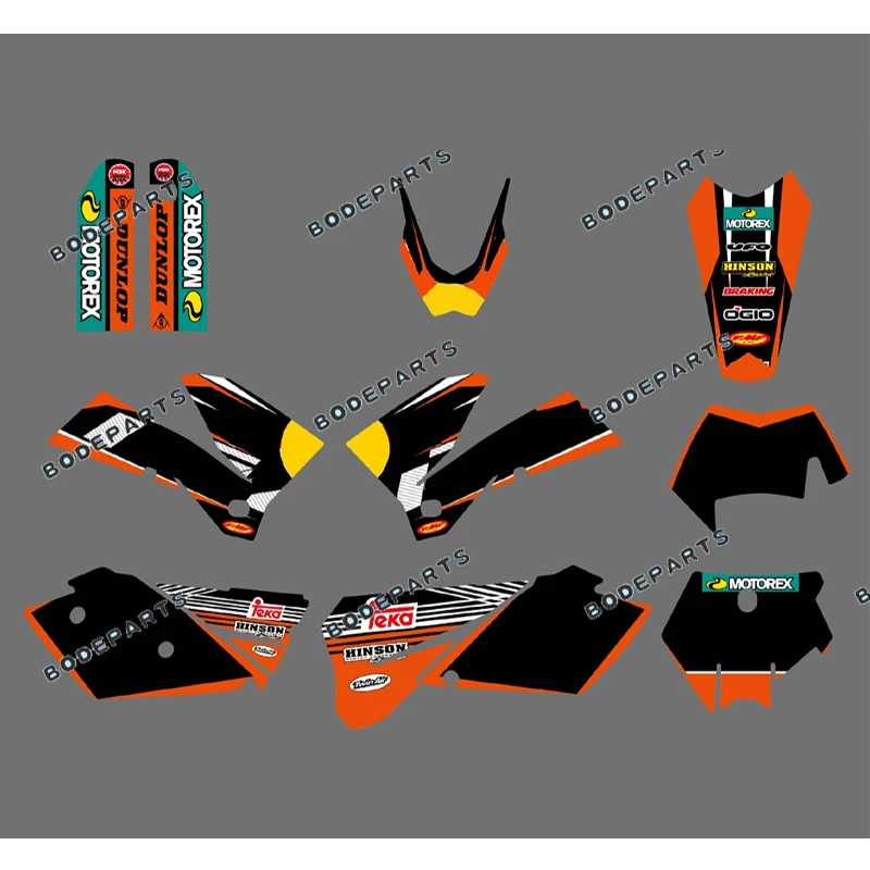 RB R B (BULL) Мотоцикл Велосипед SXF MXC SX EXC графическая наклейка комплект для ktm 2005 2006
