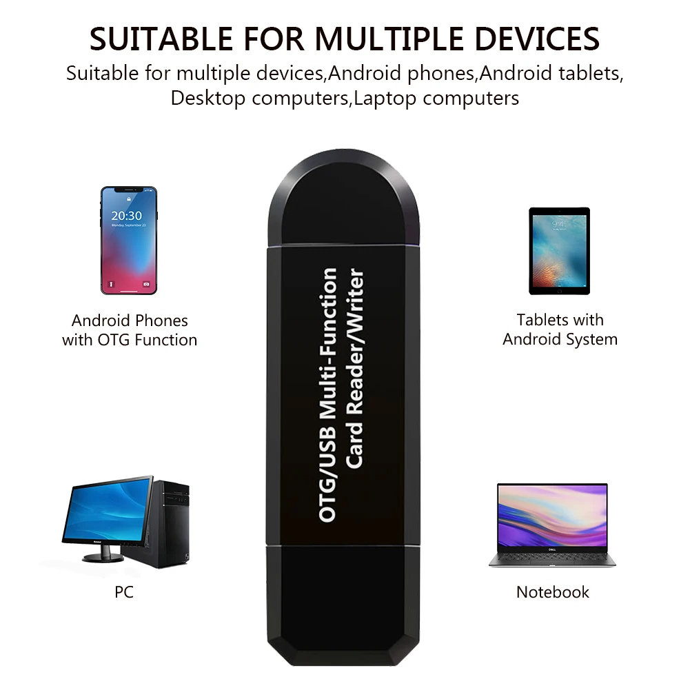Кардридер для карт памяти SD TF USB 2 0 OTG адаптер ПК ноутбуков | Компьютеры и офис