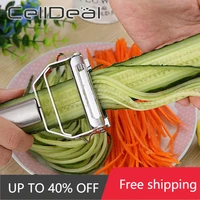 2 in 1 fruit and vegetable peeler carrot white radish potato cutter stainless steel knife multi functional kitchen cooking tool