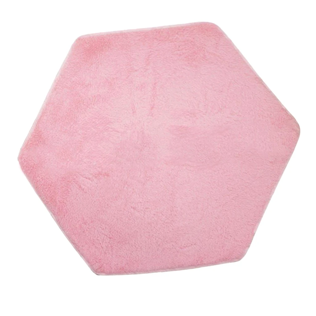 

Pink Hexagonal Plush Play Tent Floor Cushion Carpet Kids Floor Activity Rug