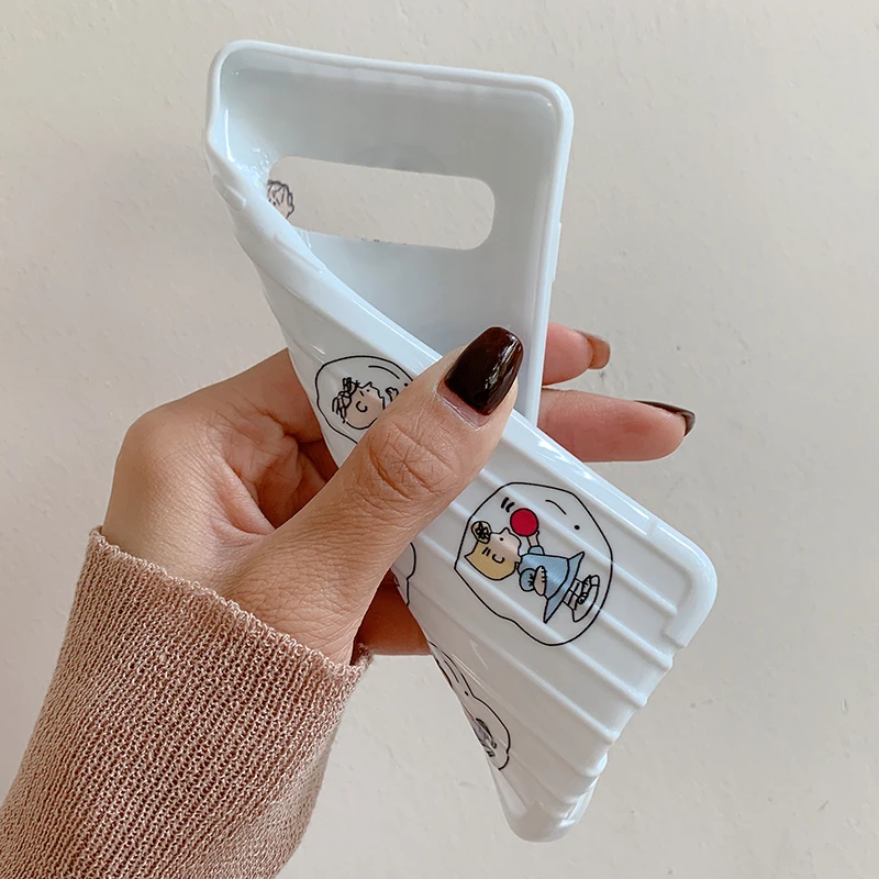 YHBBCASES Модный 3D чехол для багажа samsung Galaxy S10 Plus S8 S9 мультяшный мальчик Шарли мягкие