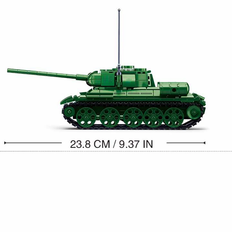 

Mailackers Military Creator World War II Tank Building Blocks Military Soldier Weapon Model Bricks Toys For Children 497PCS