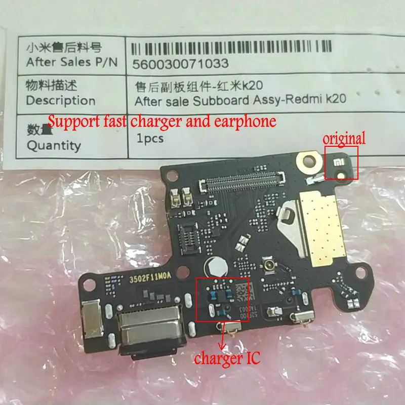Mythology Original For Xiaomi 9T Redmi K20 USB Board Flex Cable Dock Connector Mobile Phone IC Support Quick Charger | Мобильные