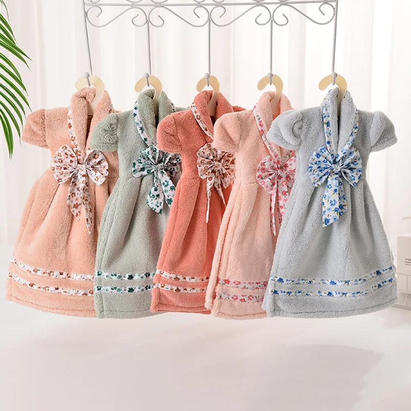 Милое подвесное полотенце в ванную комнату юбка с бантом из Коралина мягкое